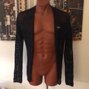 Hollister NWOT black knit cardigan